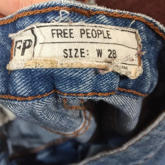 Free People patchwork denim shorts - Picture 6 of 6